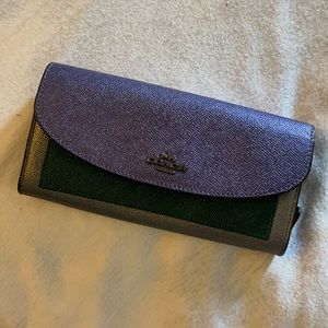 Coach Metallic Multi-Colored Wallet